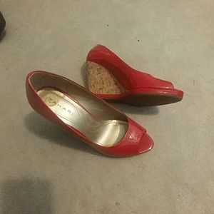 Size 7 Red Cork Heels
